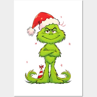 Grinch Cartoon Full of Christmas Cheer Posters and Art